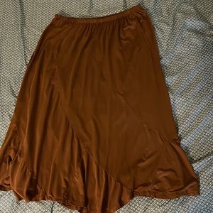 Urban Coco suede brown midi skirt